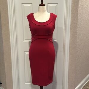 NWOT WHBM RED SHEATH DRESS 8